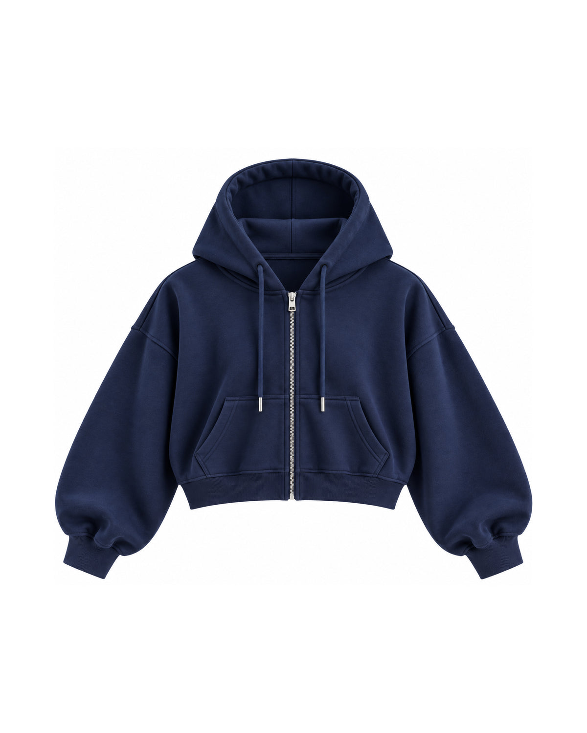 CROPPED ZIP-UP HOODIE