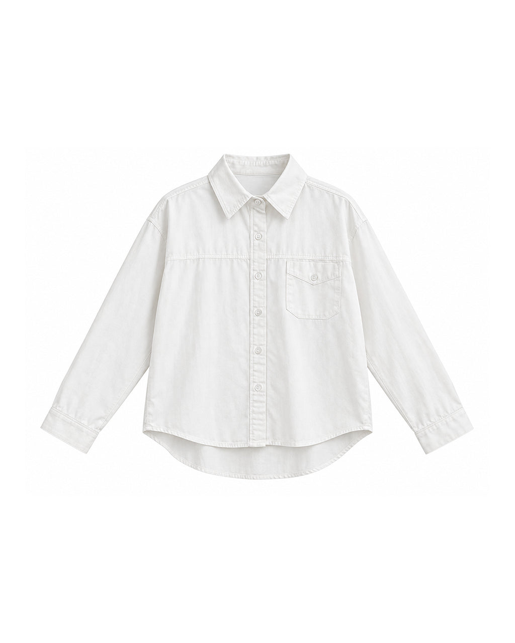 OVERSIZED BUTTON-FRONT LONG SLEEVE SHIRT