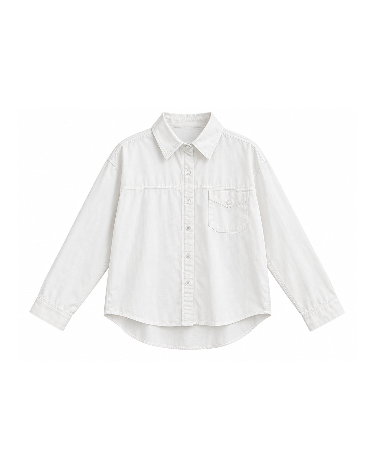 OVERSIZED BUTTON-FRONT LONG SLEEVE SHIRT