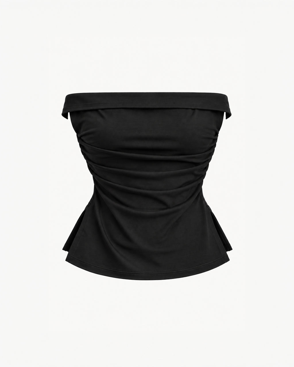 RUCHED STRAPLESS TOP