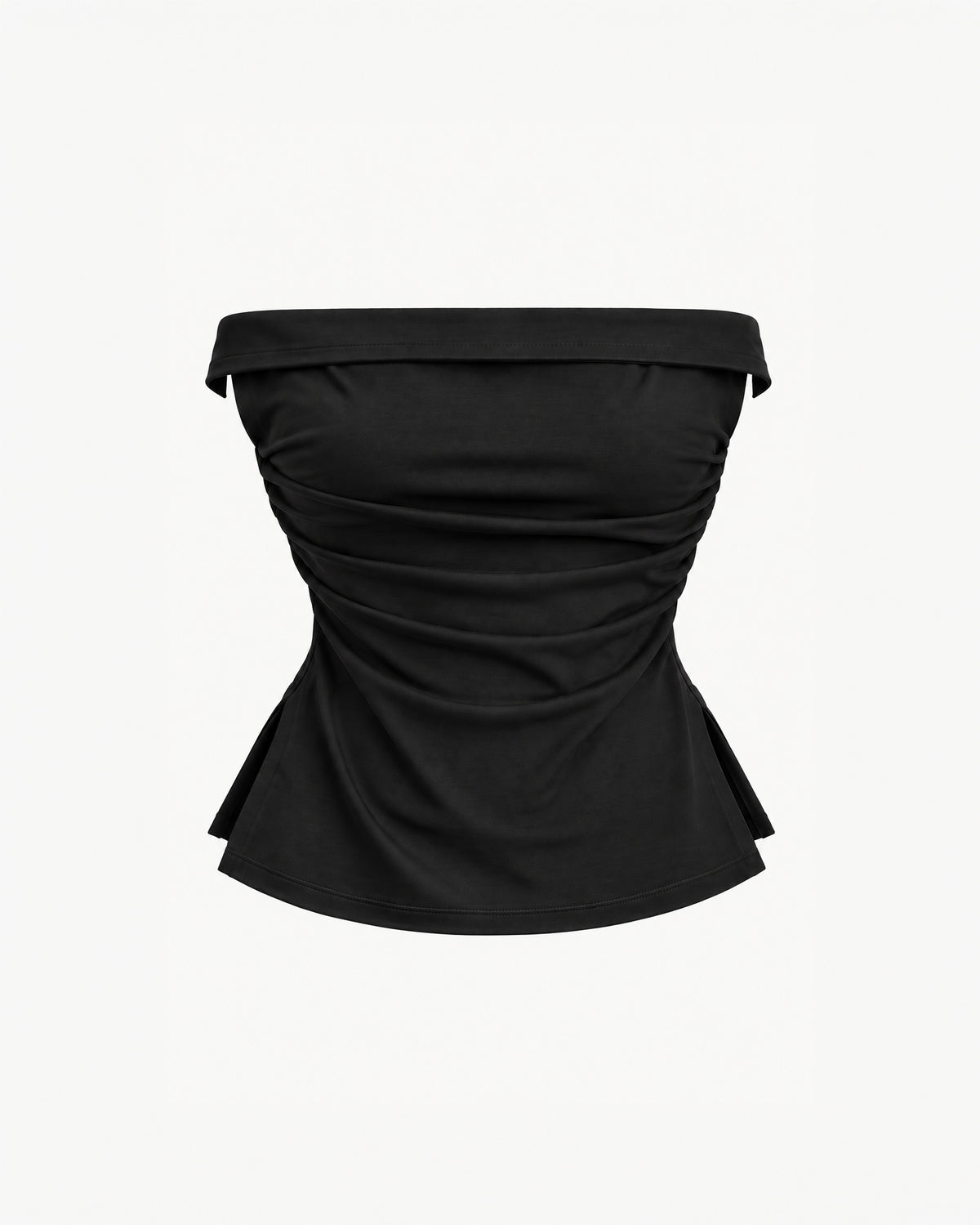 RUCHED STRAPLESS TOP