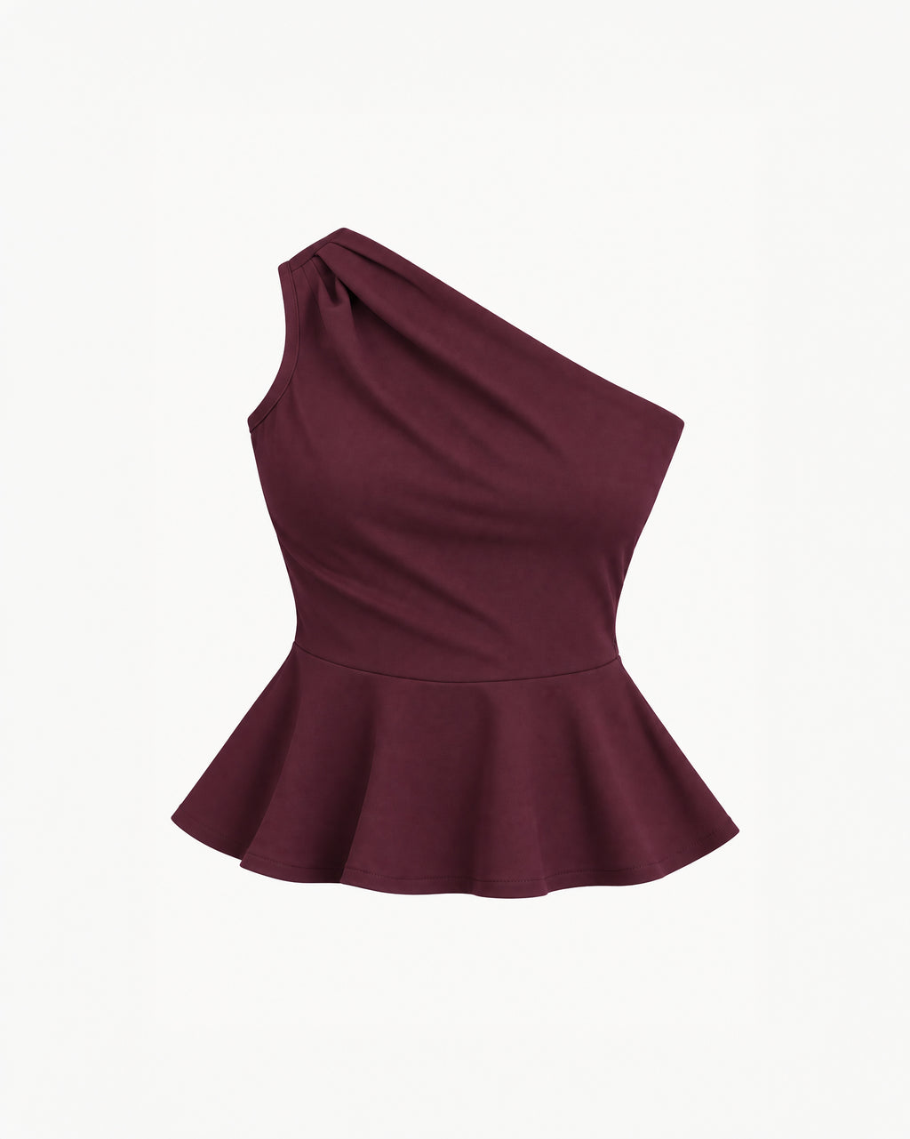 ONE-SHOULDER PEPLUM TOP