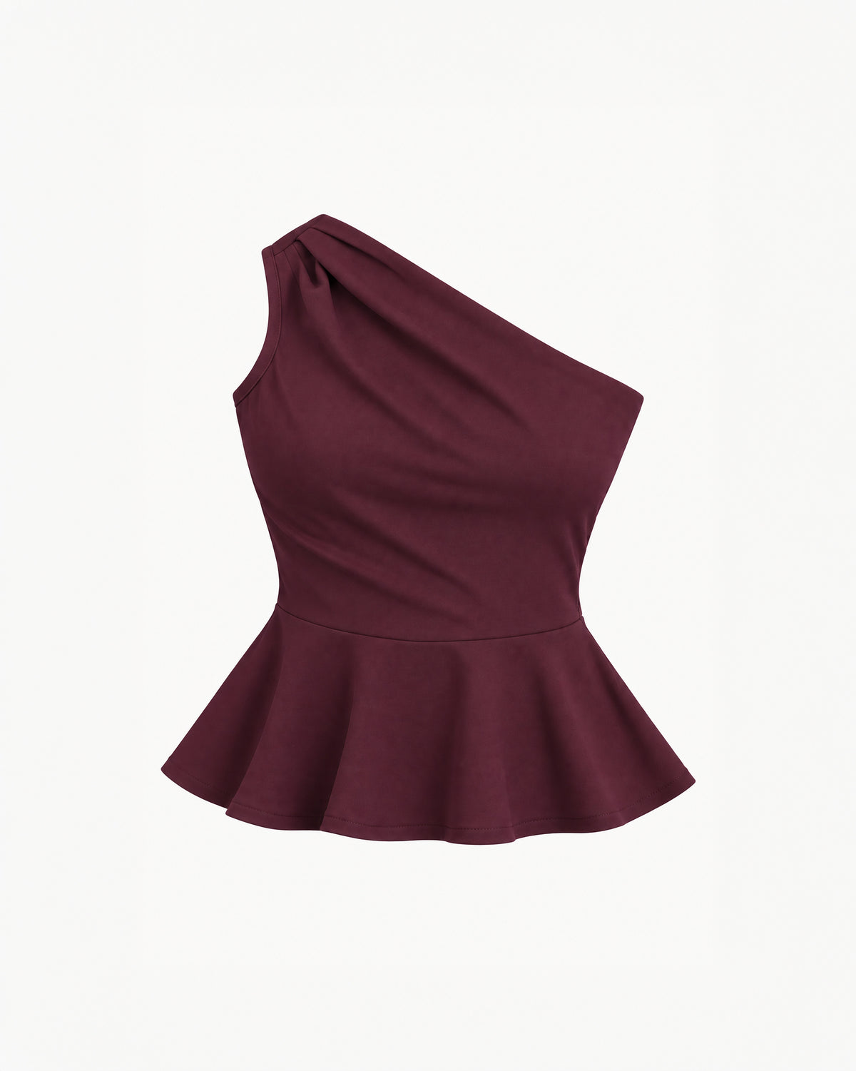 ONE-SHOULDER PEPLUM TOP