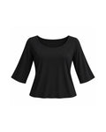 BOAT NECK THREE-QUARTER SLEEVE TOP