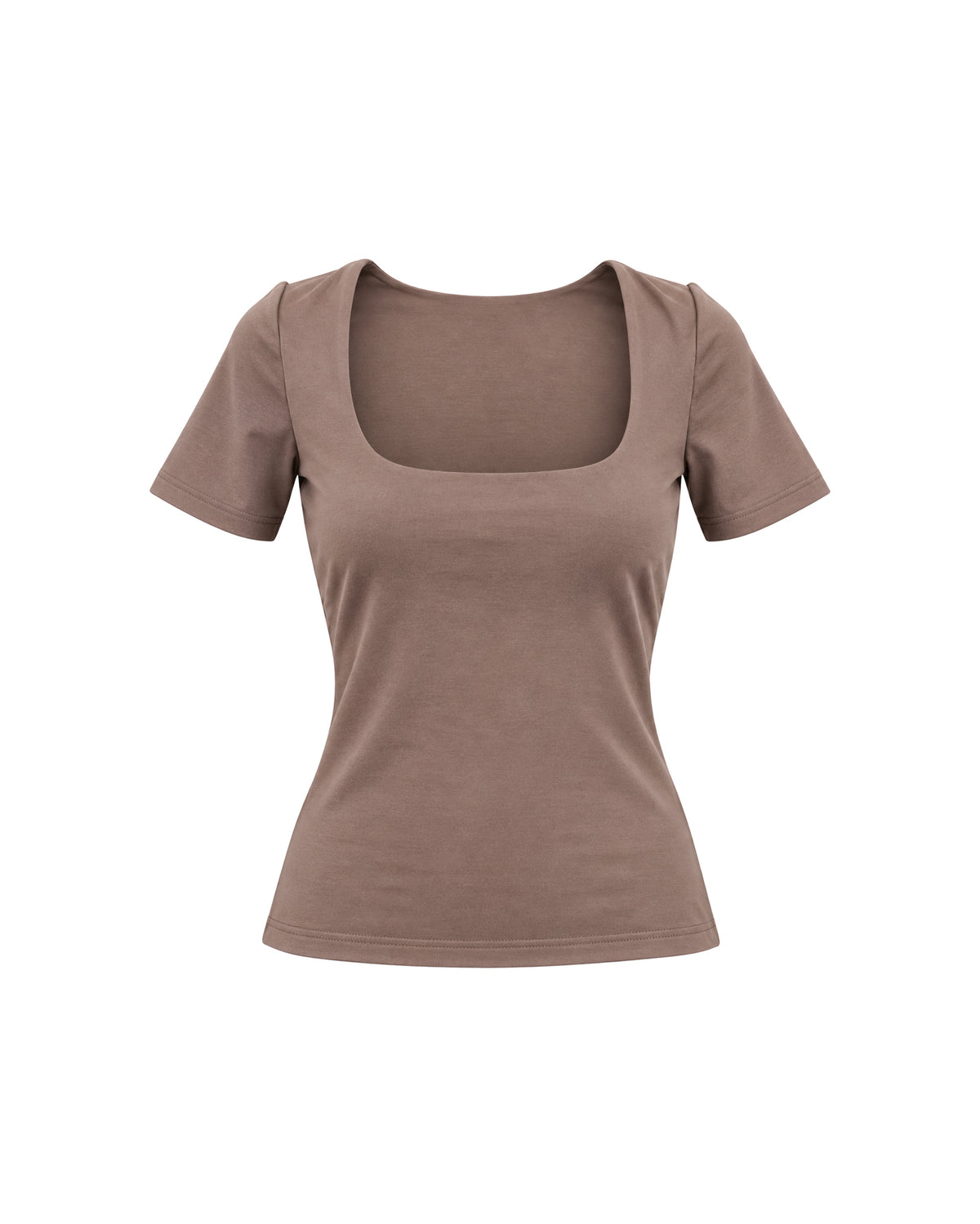 SQUARE-NECK SHORT-SLEEVE TOP