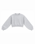 OVERSIZED CROPPED CREW NECK SWEATSHIRT