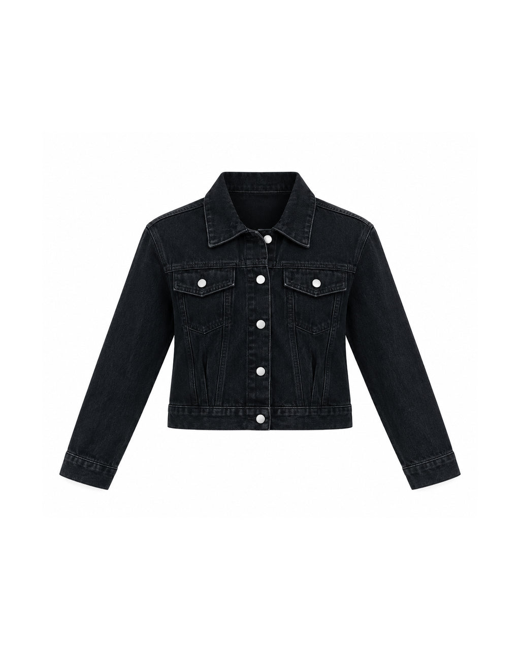 CROPPED STRUCTURED DENIM JACKET