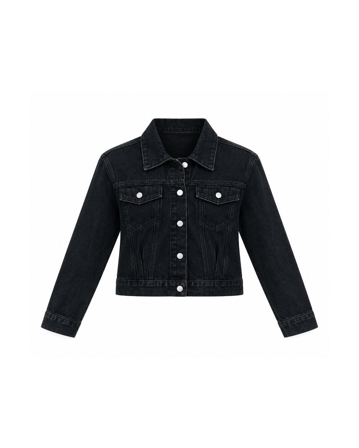 CROPPED STRUCTURED DENIM JACKET