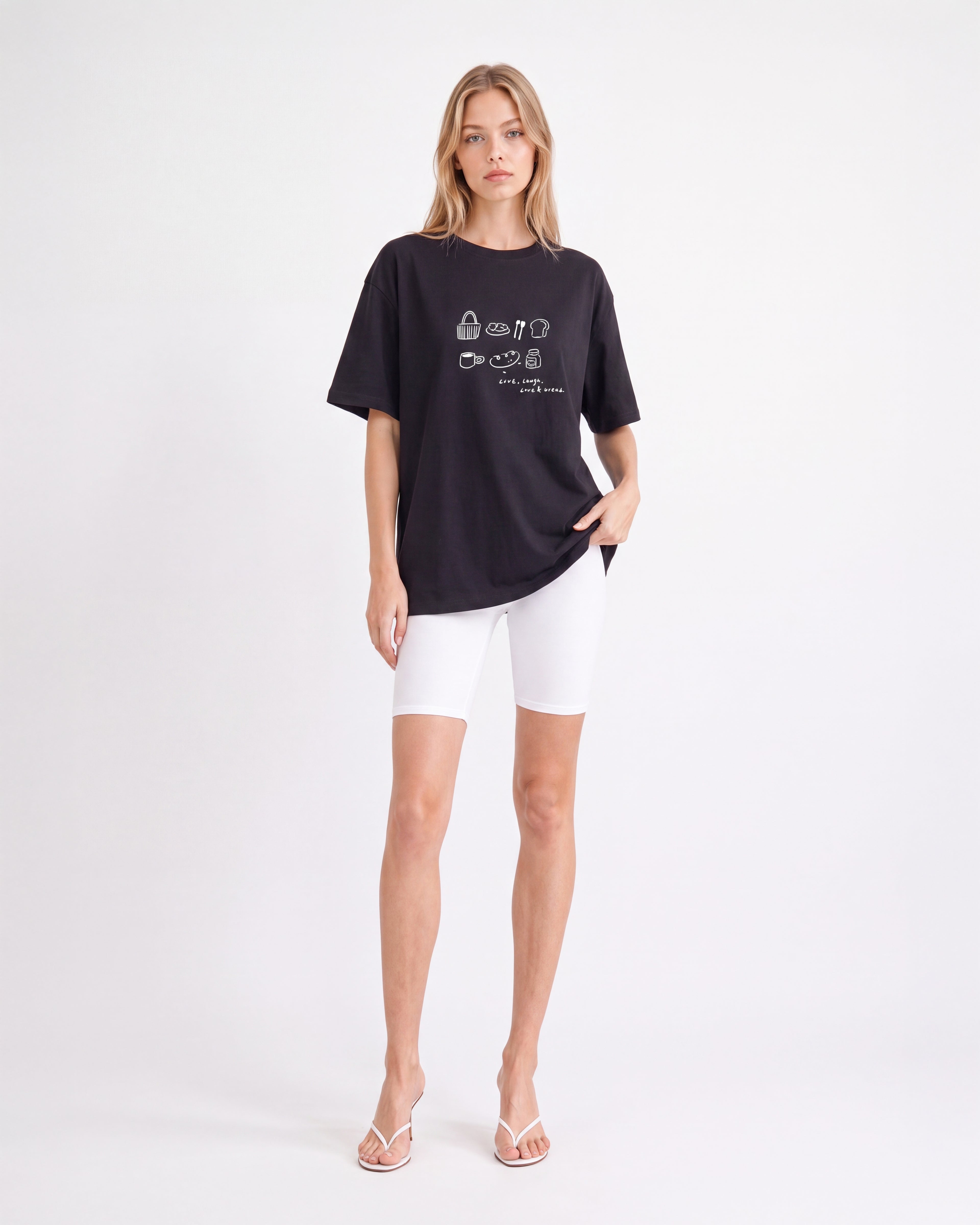 BAKERY SKETCH OVERSIZED GRAPHIC T-SHIRT