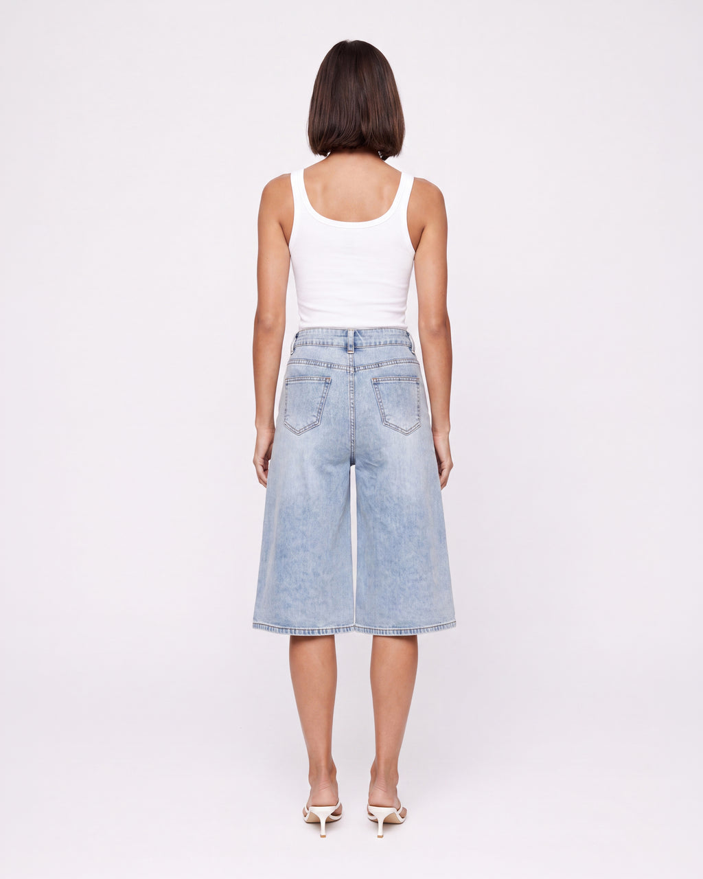 LIGHT DENIM CULOTTE PANTS