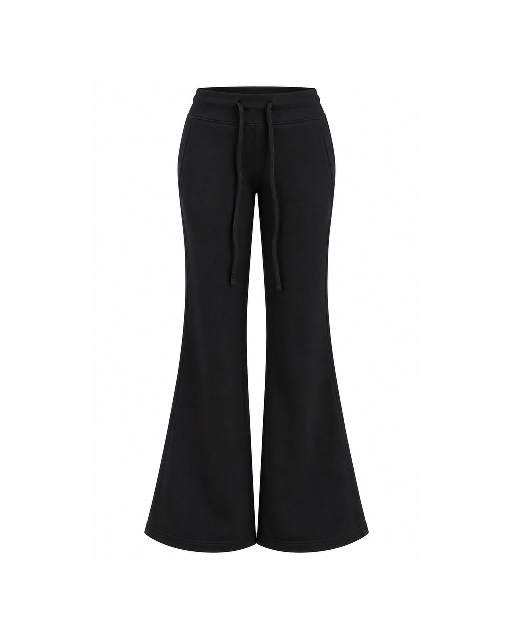 HIGH-WAIST DRAWSTRING FLARED SWEATPANTS