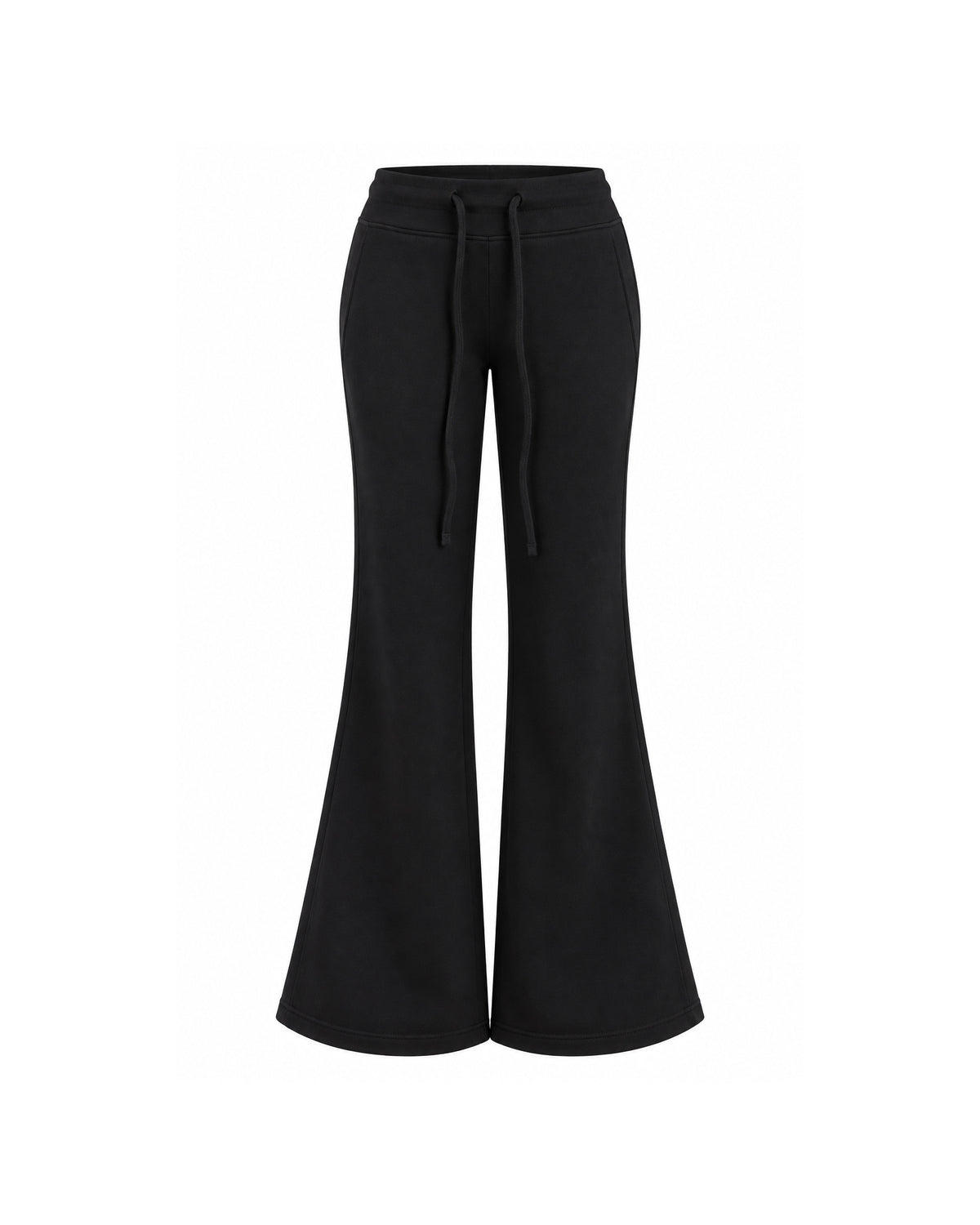 HIGH-WAIST DRAWSTRING FLARED SWEATPANTS