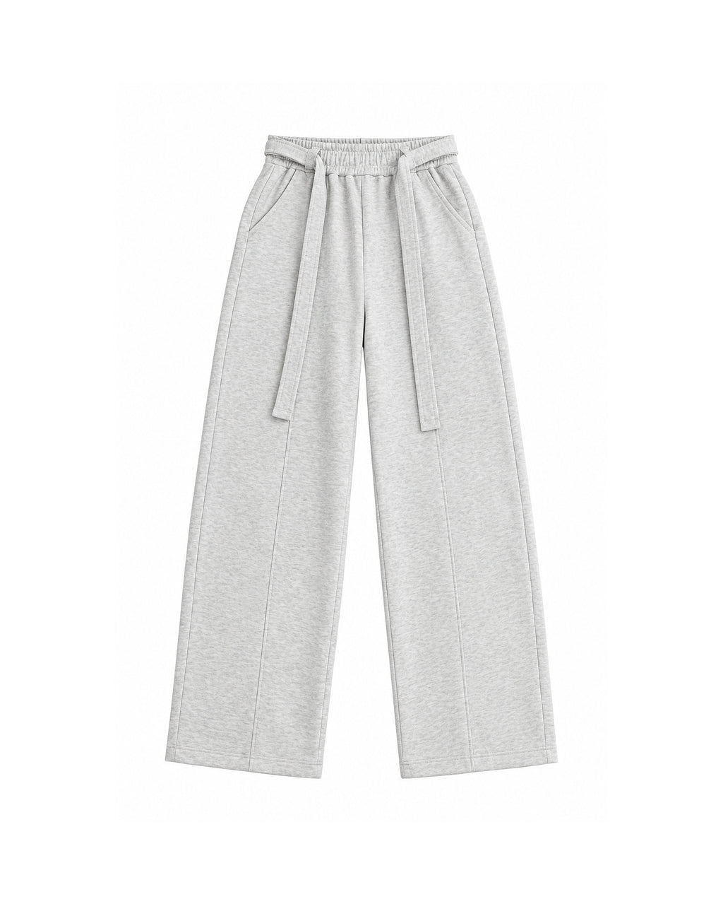 WIDE-LEG SWEATPANTS WITH TIE BELT
