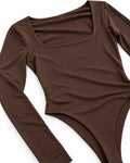 FITTED SQUARE-NECK BODYSUIT