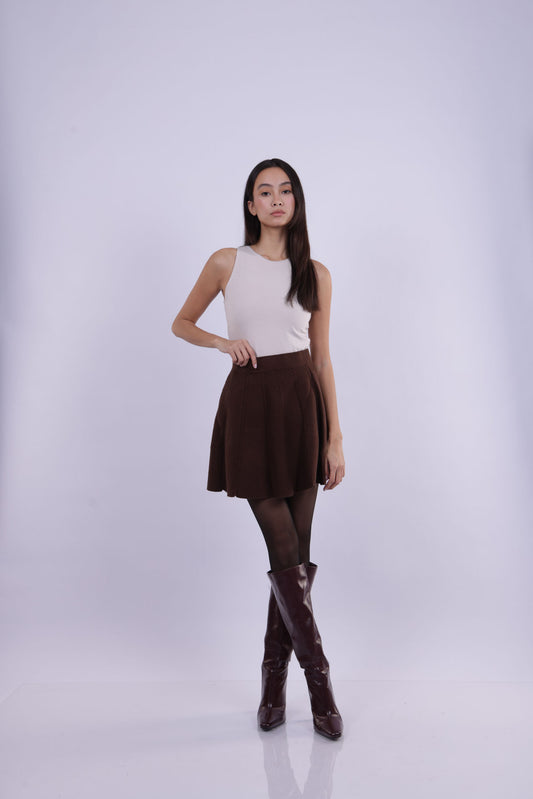 KNIT FLARED SKIRT