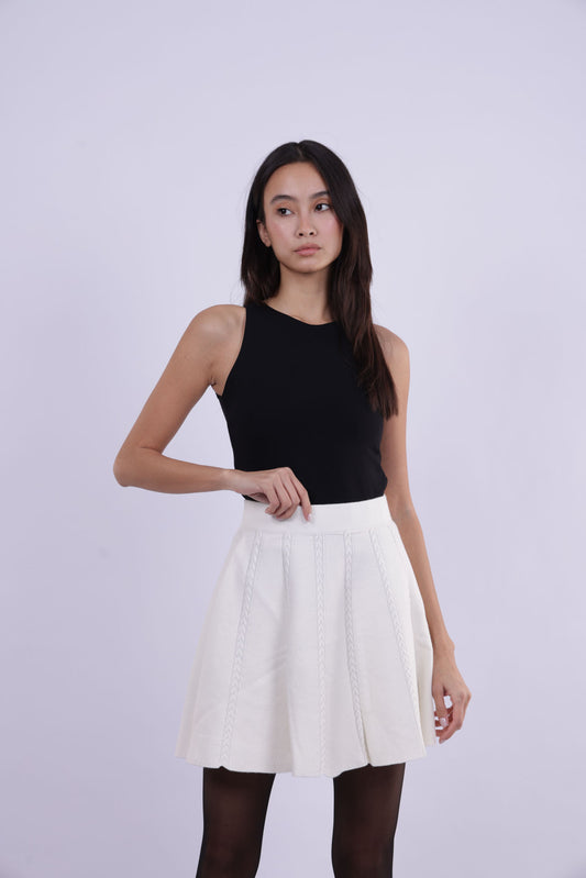 KNIT FLARED SKIRT