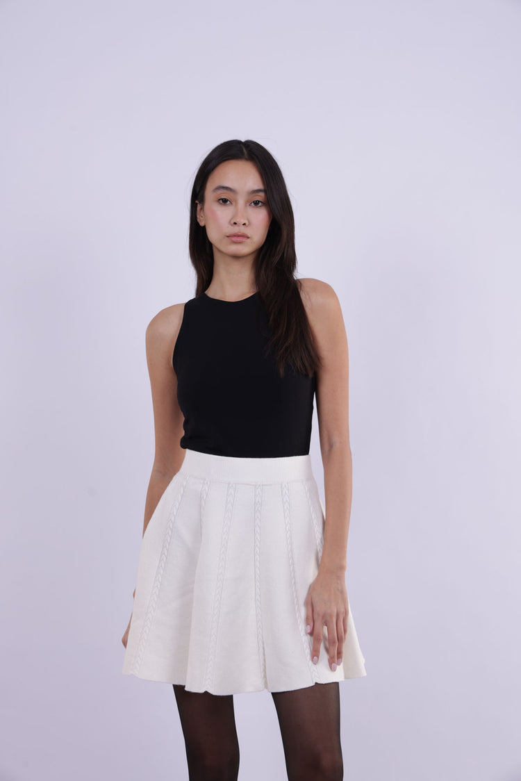 KNIT FLARED SKIRT