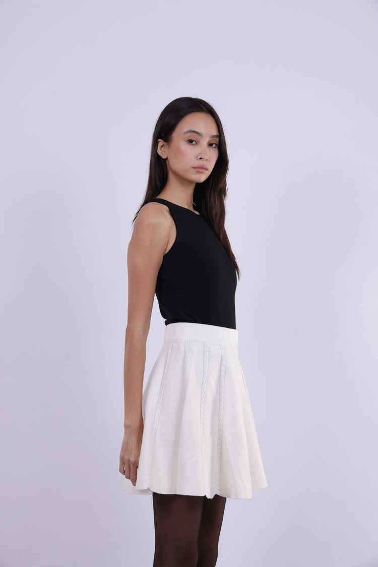 KNIT FLARED SKIRT
