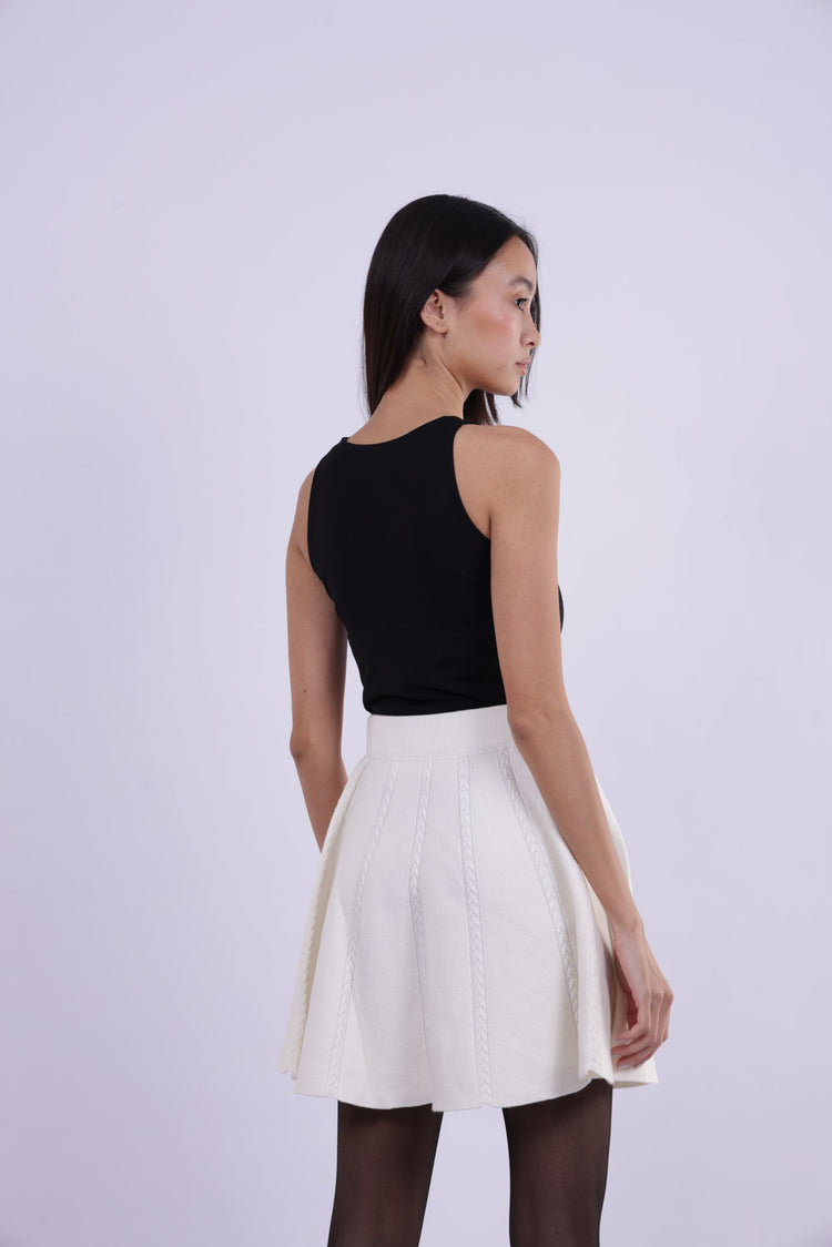 KNIT FLARED SKIRT