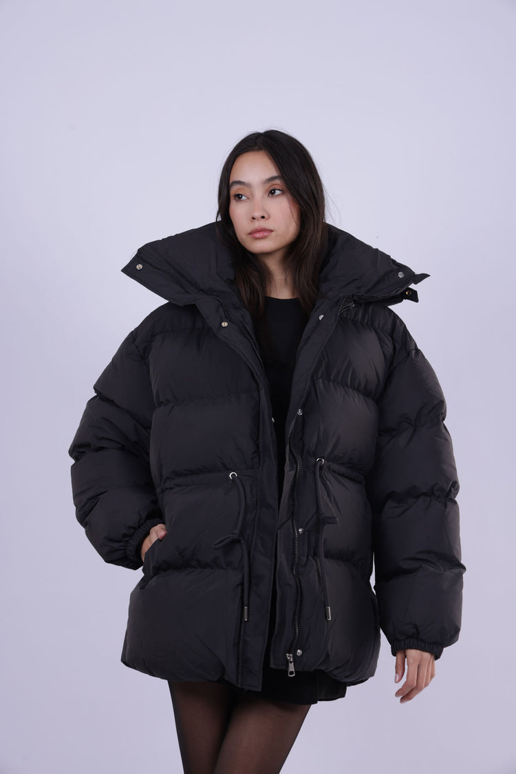 OVERSIZED PUFFER JACKET WITH HIGH COLLAR