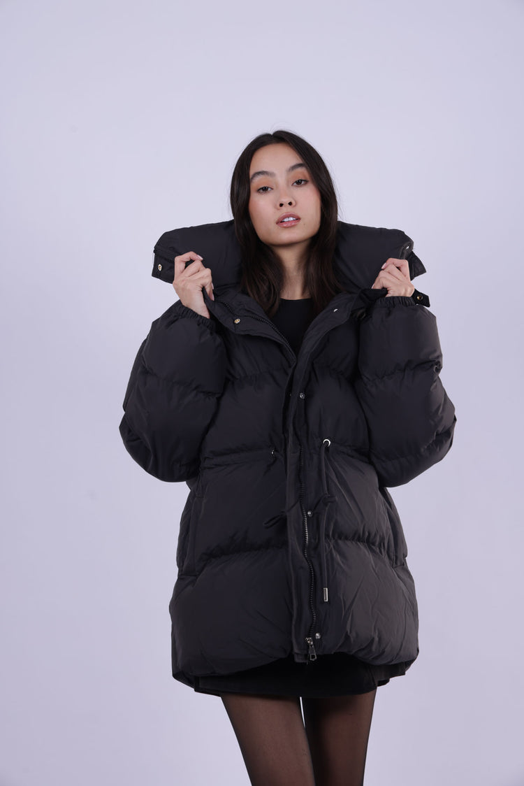 OVERSIZED PUFFER JACKET WITH HIGH COLLAR