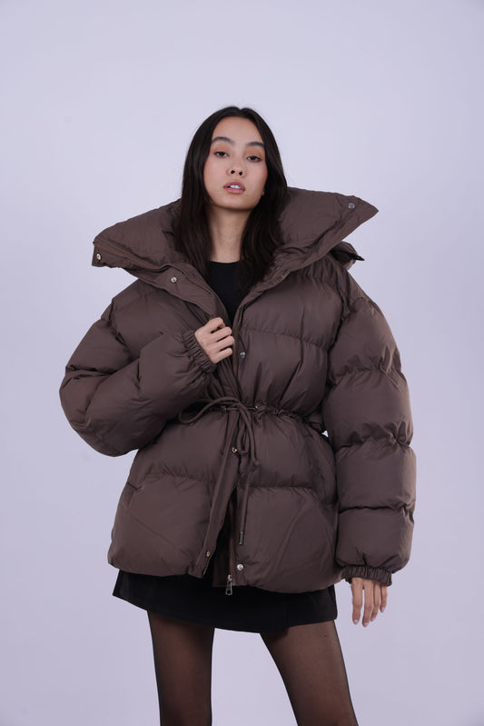 OVERSIZED PUFFER JACKET WITH HIGH COLLAR