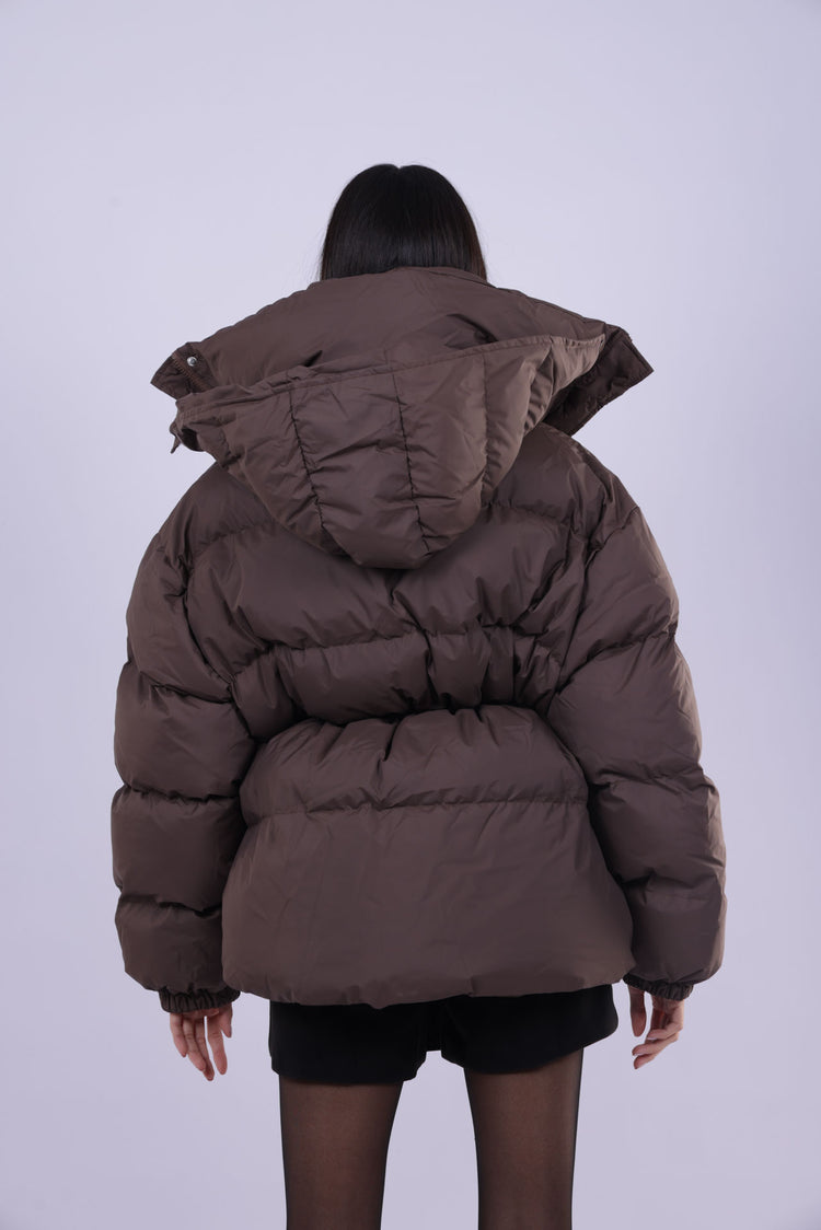 OVERSIZED PUFFER JACKET WITH HIGH COLLAR
