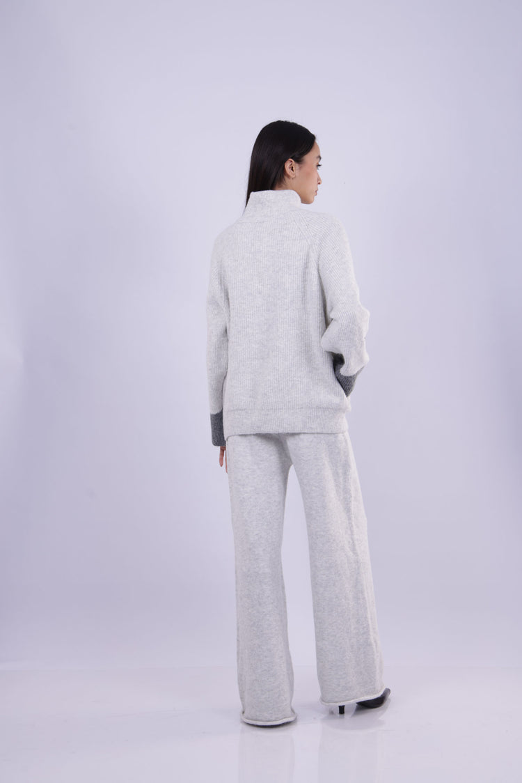 ZIP-UP KNIT LOUNGE SET