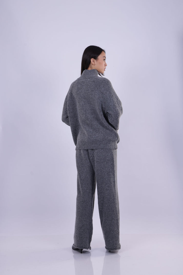 ZIP-UP KNIT LOUNGE SET