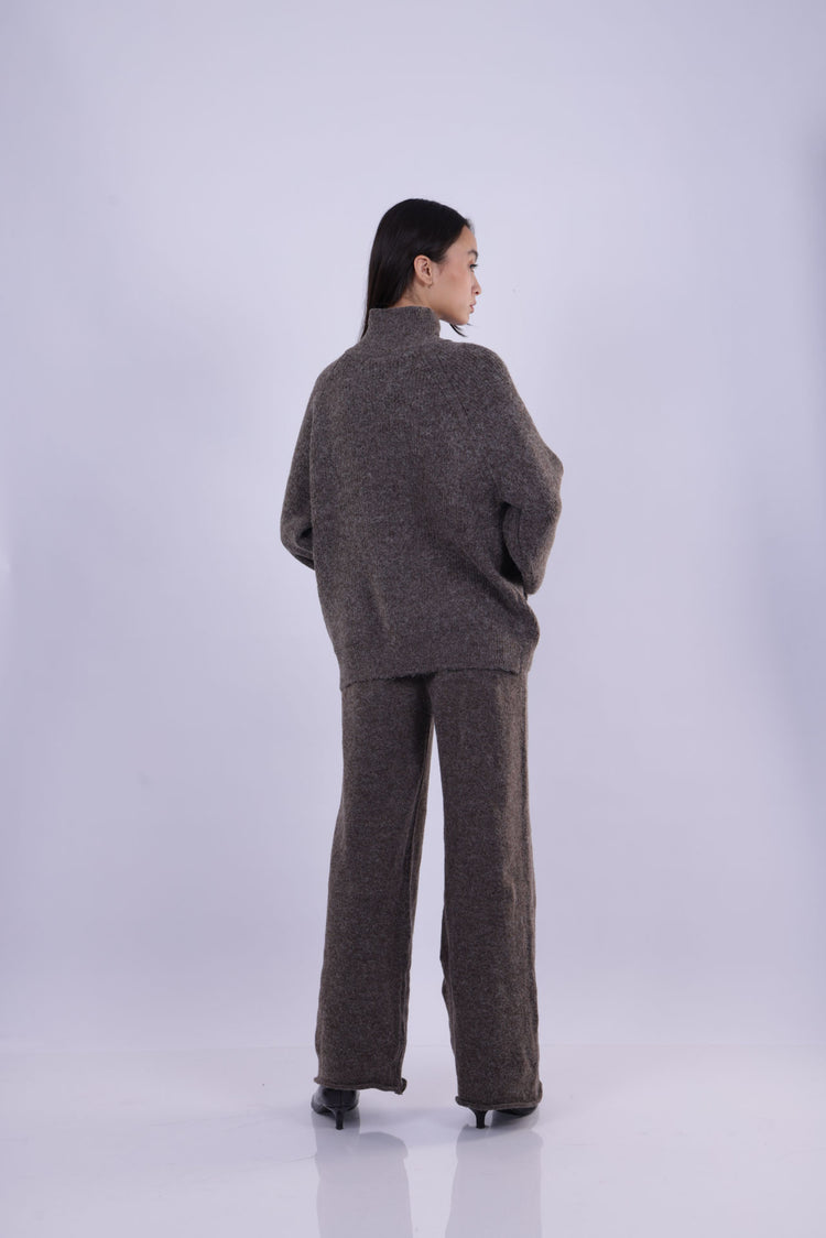 ZIP-UP KNIT LOUNGE SET