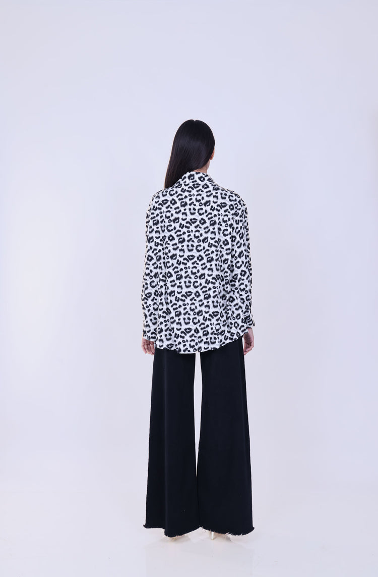 LEOPARD PRINT OVERSIZED SHIRT