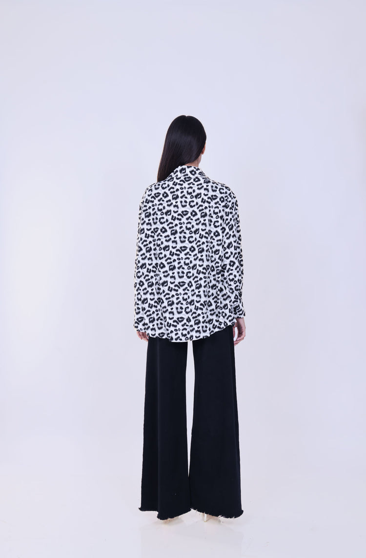 LEOPARD PRINT OVERSIZED SHIRT