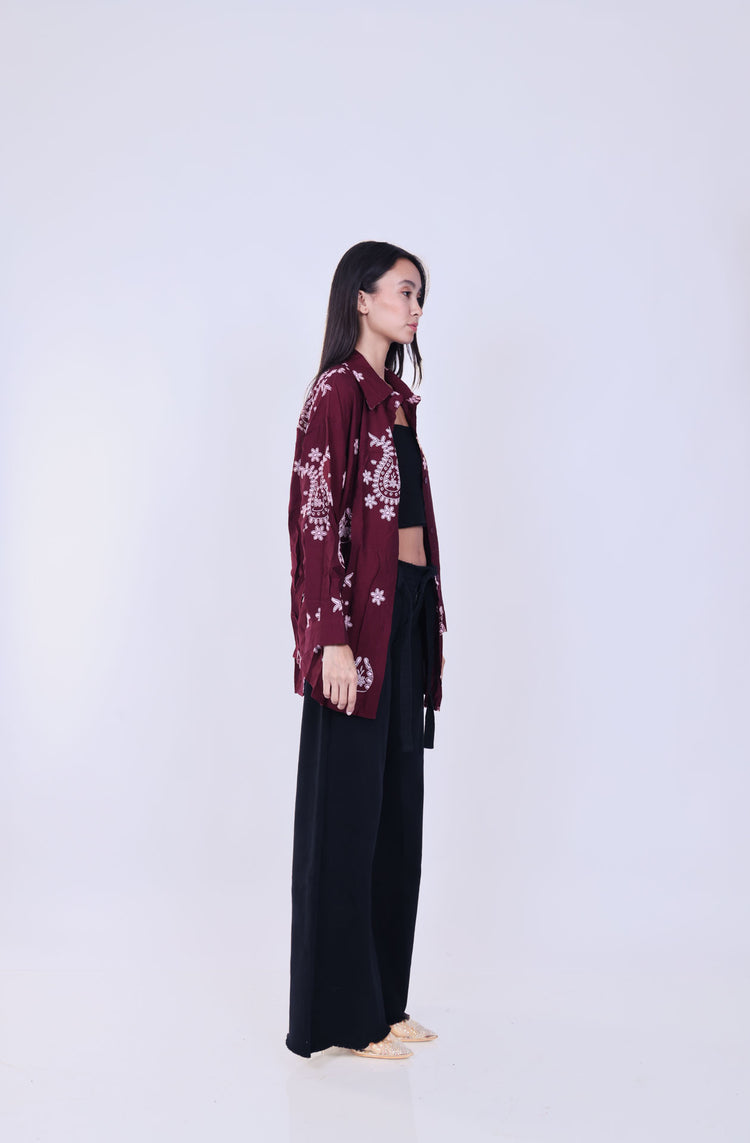 EMBROIDERED OVERSIZED SHIRT