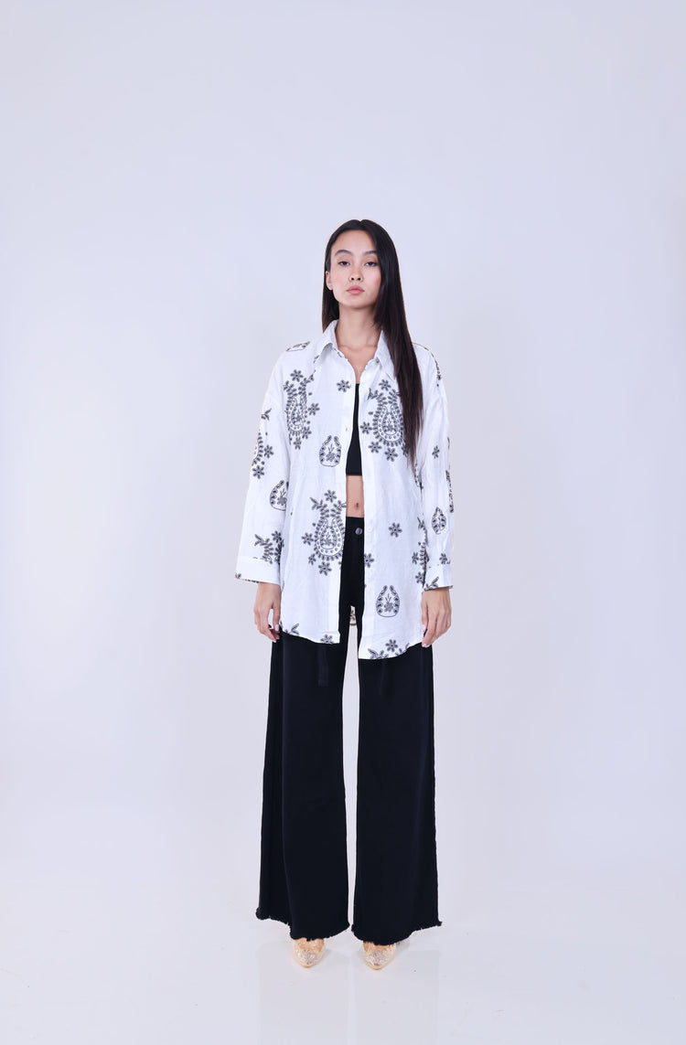 EMBROIDERED OVERSIZED SHIRT