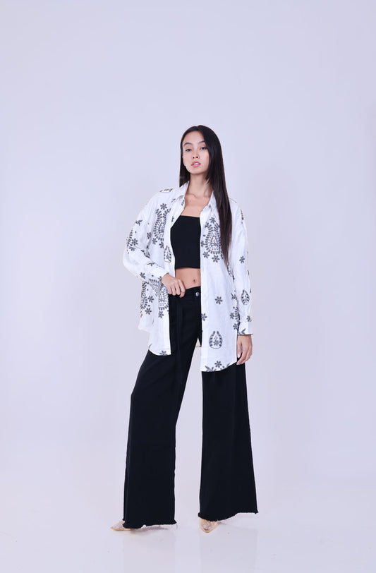 EMBROIDERED OVERSIZED SHIRT