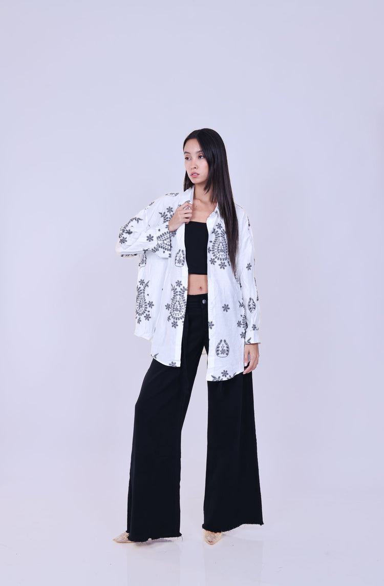 EMBROIDERED OVERSIZED SHIRT