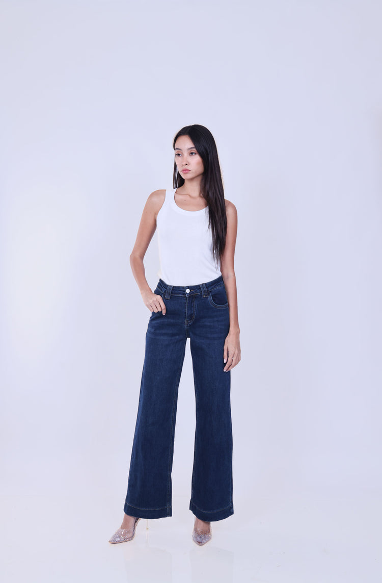 HIGH RISE FLARED DENIM