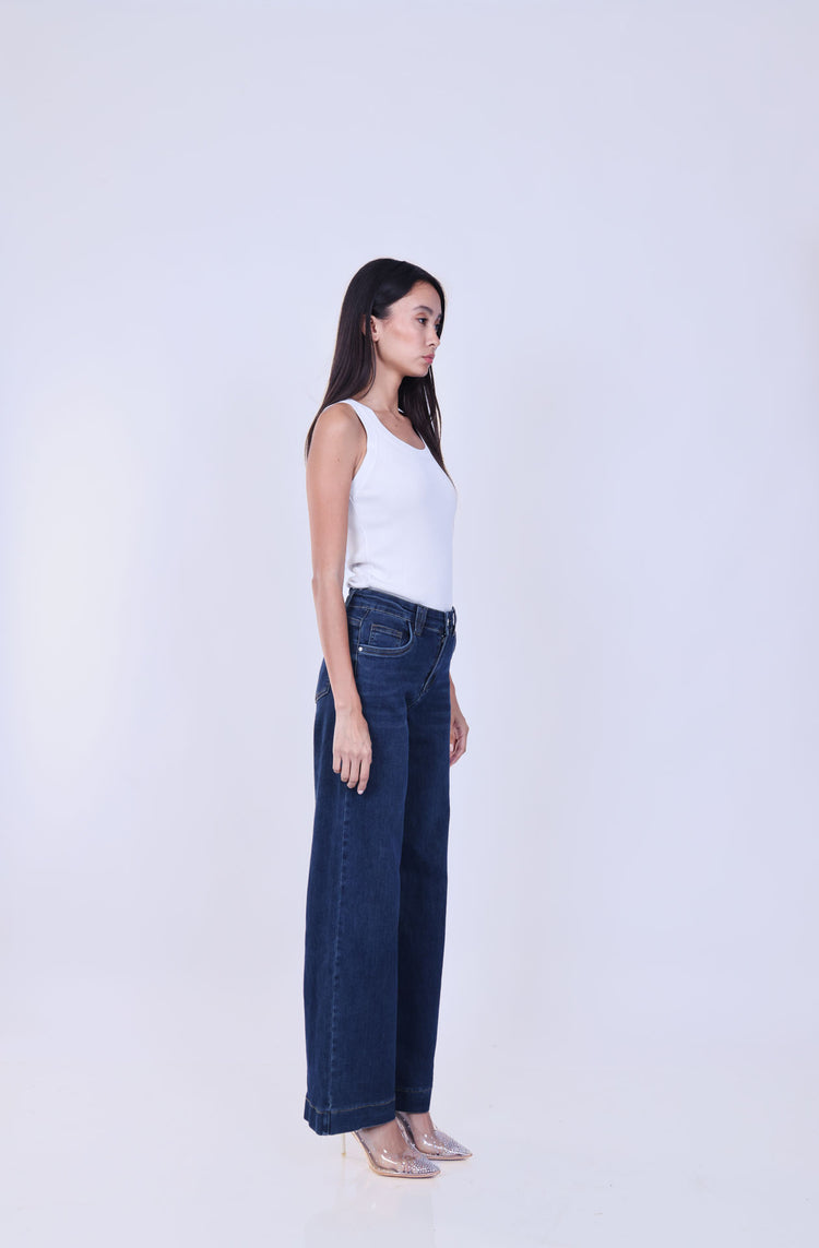 HIGH RISE FLARED DENIM