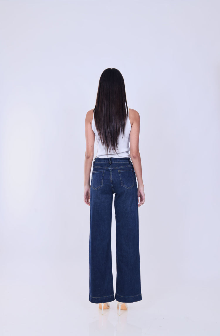 HIGH RISE FLARED DENIM