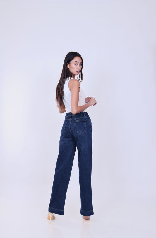 HIGH RISE FLARED DENIM
