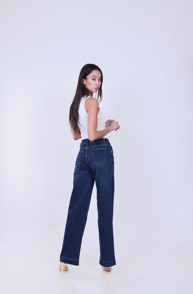 HIGH RISE FLARED DENIM
