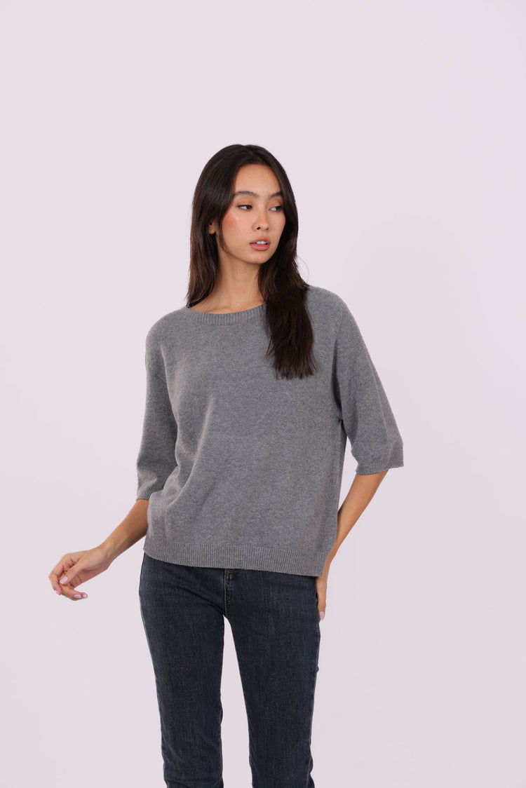 RELAXED HALF-SLEEVE KNIT