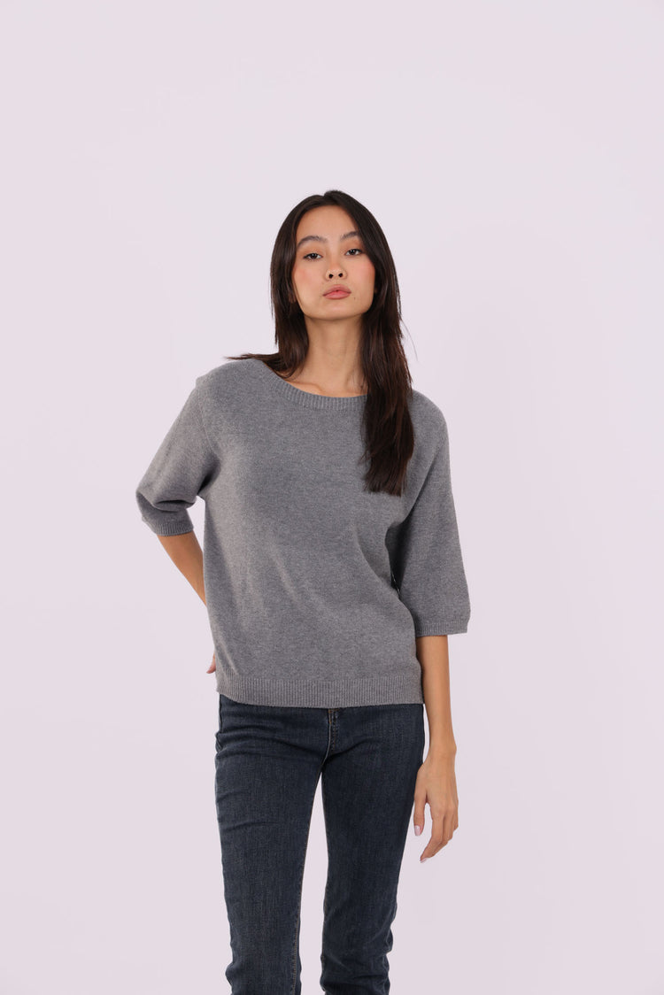 RELAXED HALF-SLEEVE KNIT