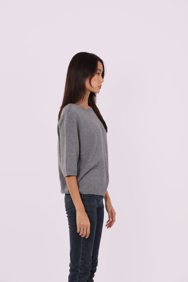 RELAXED HALF-SLEEVE KNIT