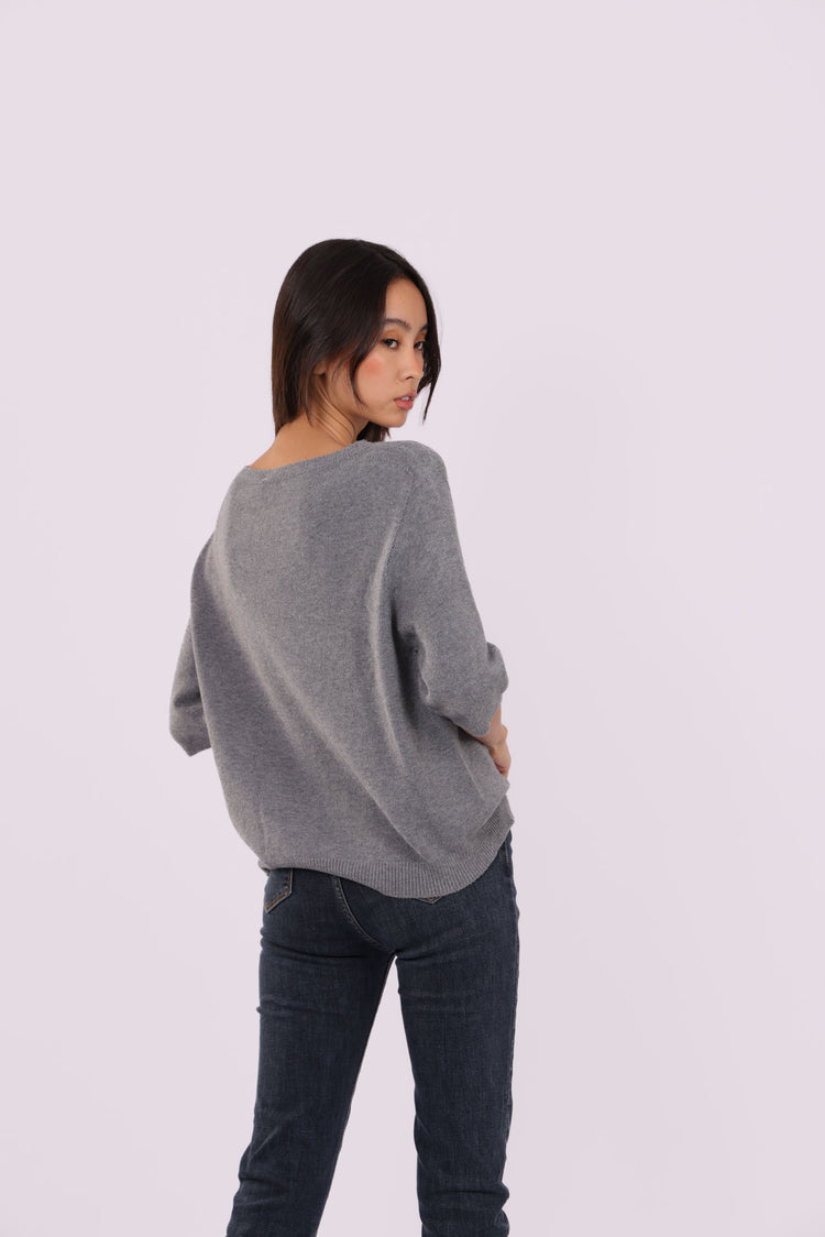 RELAXED HALF-SLEEVE KNIT