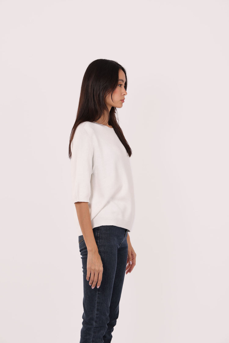 RELAXED HALF-SLEEVE KNIT