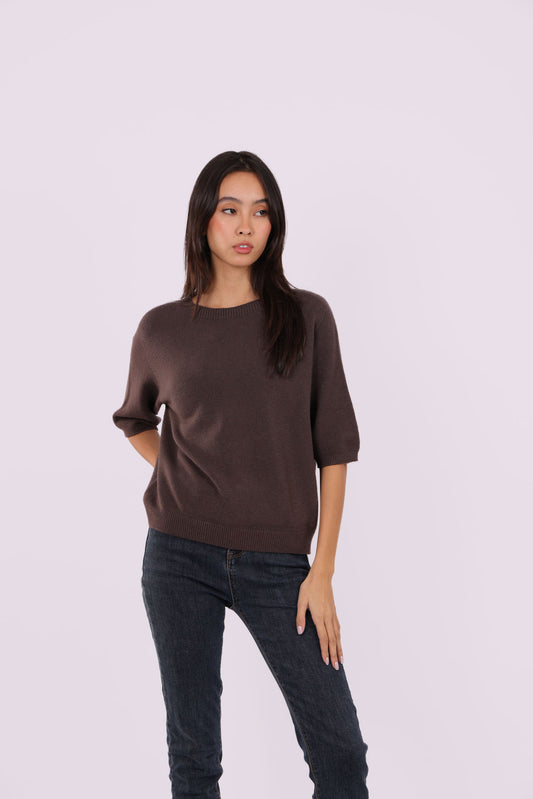 RELAXED HALF-SLEEVE KNIT