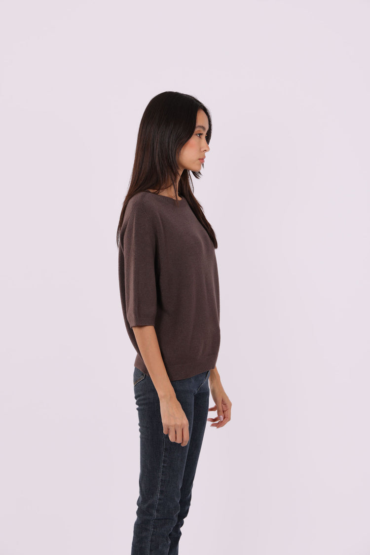 RELAXED HALF-SLEEVE KNIT