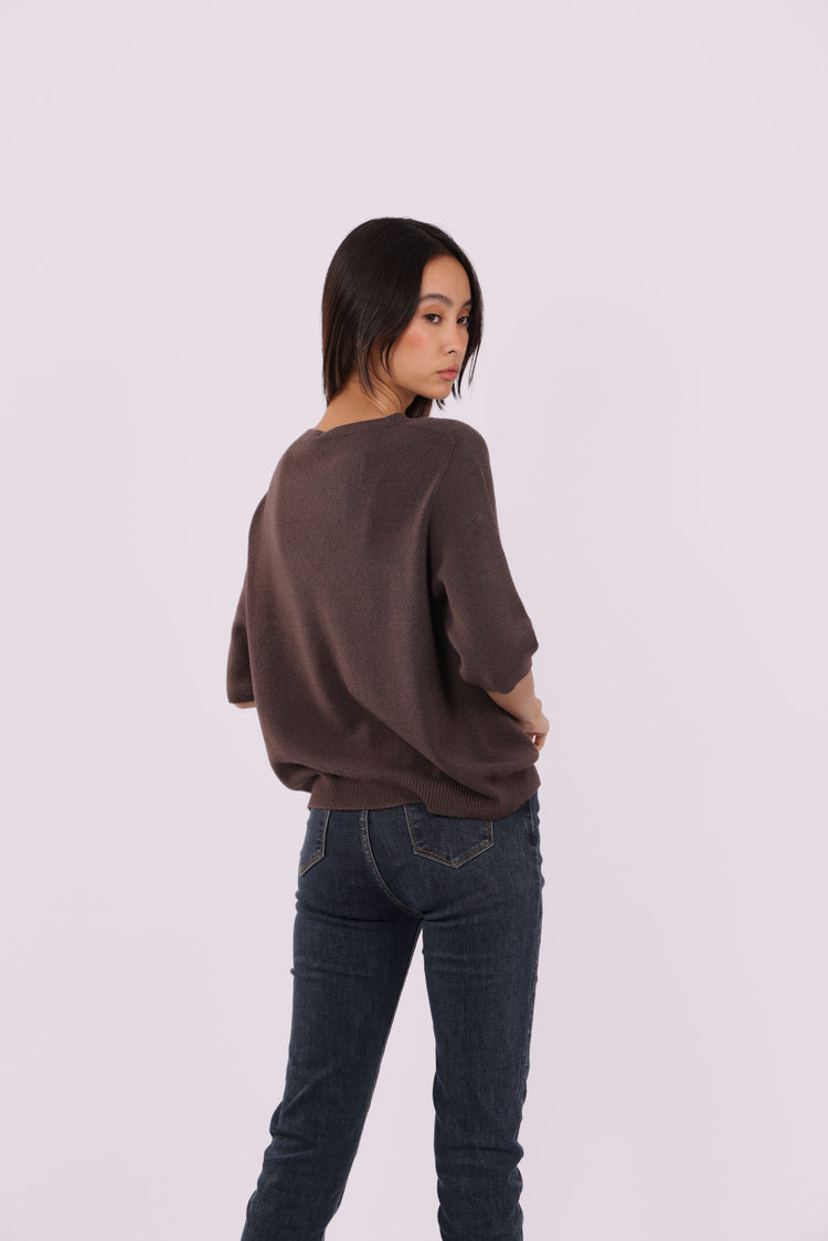 RELAXED HALF-SLEEVE KNIT