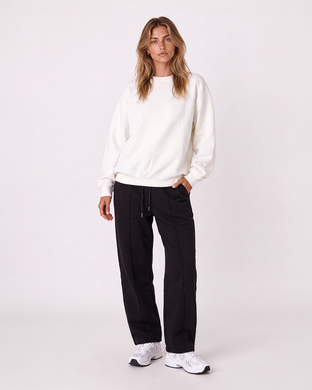 OVERSIZED CREW NECK LONG SLEEVE SWEATSHIRT